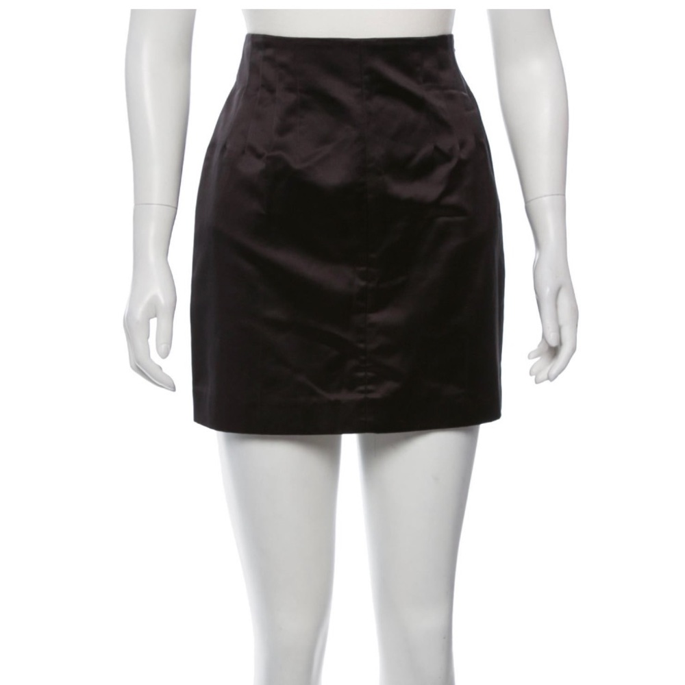 Vintage Prada Black Silk Mini Skirt